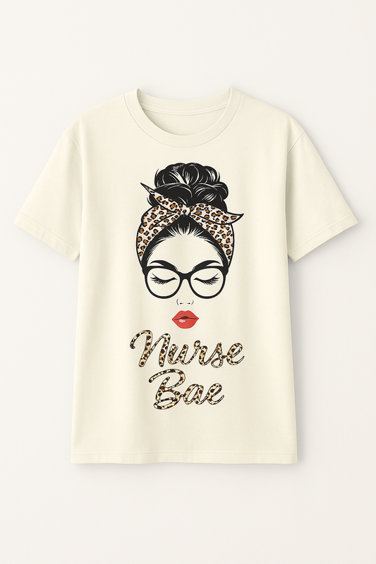 Nurse Bae Leopard Print Tee