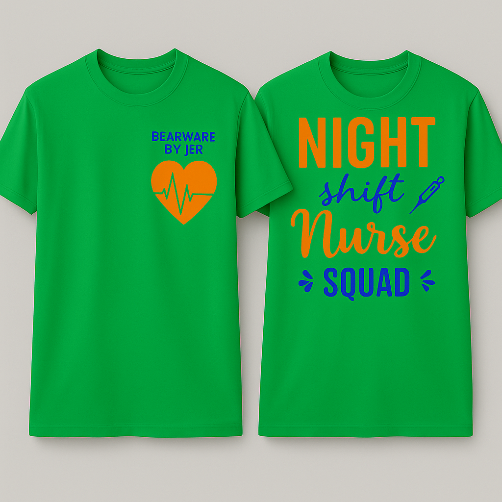 Night Shift Nurse Squad Tee (Green)