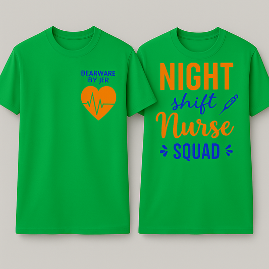 Night Shift Nurse Squad Tee (Green)