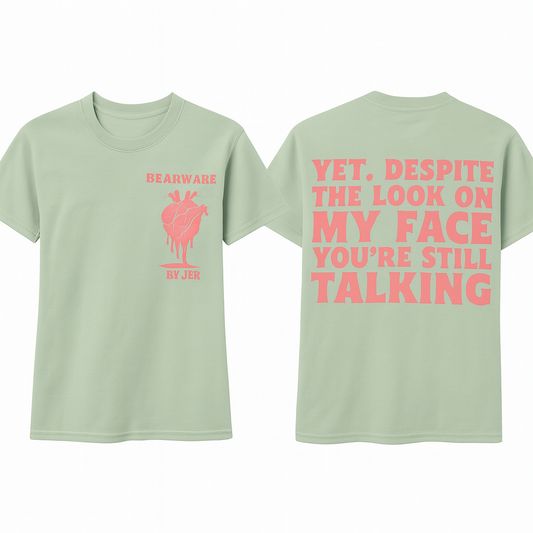 Army green and pick Tee